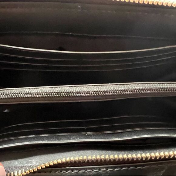 Kate Spade Odette Jacquard Chain Crossbody Bag Purse Double Zip Glitter Logo - Picture 9 of 12